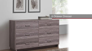 Chicopee Modern 6 Drawer Double Dresser