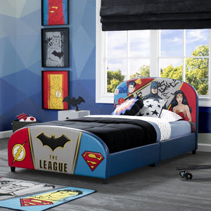 DC Comics Justice League Upholstered Twin Panel Bed