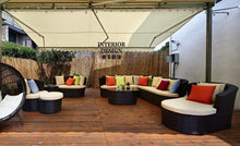 Modern Upholstered Rattan Sofa Outdoor Furniture Set