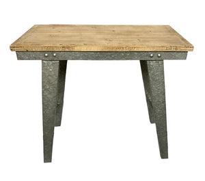 Pickard Wood and Galvanized Farmhouse Work Table