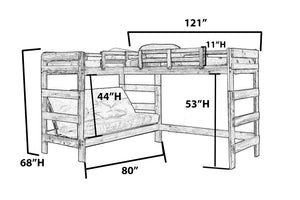 Twin Over Full L-Shaped Bunk Bed