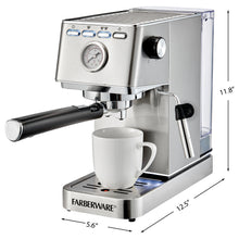 Farberware Espresso Maker with Steam Wand for Lattes, Cappuccinos and Mochas, Silver