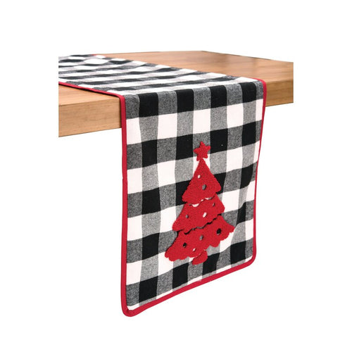 Riviera Checkered 100% Cotton Christmas Table Runner