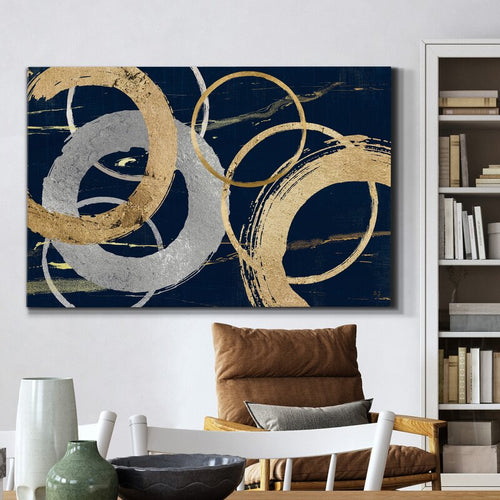 Gold and Silver Atmosphere II - Wrapped Canvas Print