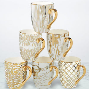 Matrix Set Of 6 Gold Plated Mugs