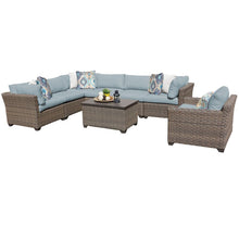 Rochford 8 Piece Rattan Sectional Seating Group with Cushions