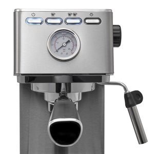 Farberware Espresso Maker with Steam Wand for Lattes, Cappuccinos and Mochas, Silver